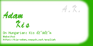 adam kis business card